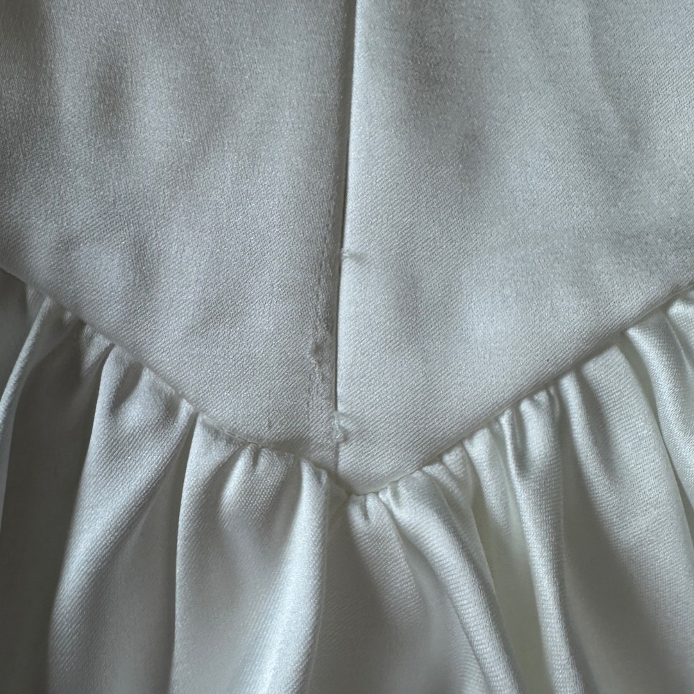 Bardot Oria White Bubble Satin Mini Dress, Bridal Bachelorette Girly REVOLVE XL - Picture 15 of 15